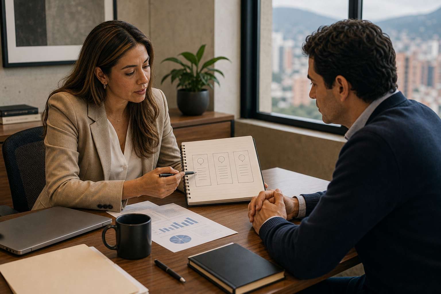 Abogado corporativo explicando diferencias entre SAS, sociedad anónima y limitada en Colombia