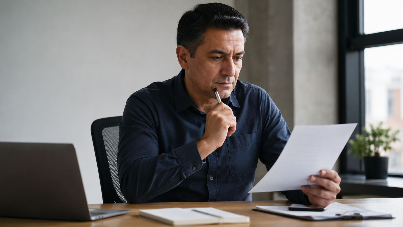 Empresario evaluando si debe corregir o defender una declaración ante un emplazamiento de la DIAN.
